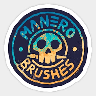 Manero Brushes Neon Logo - Beach Sticker